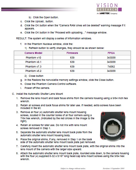 EOS Mount Automatic Shutter Lens Mouont Installation (Old V-series)